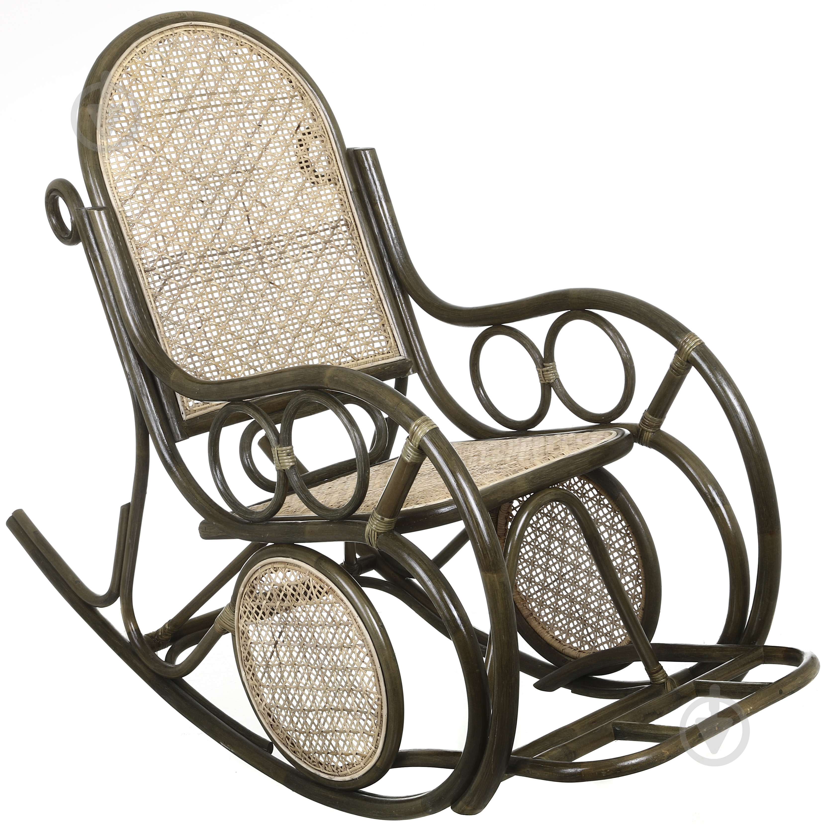 Крісло-гойдалка Cruzo BEATA в оливковому кольорі - фото 9