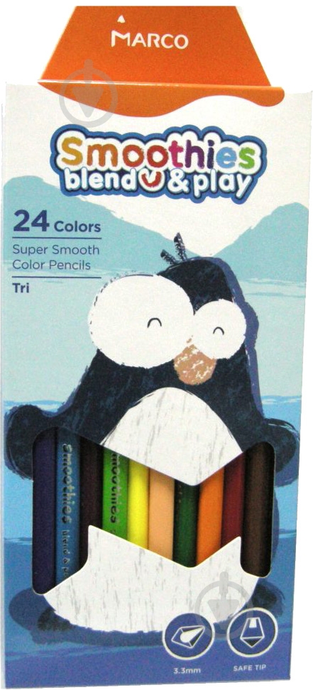 Карандаши цветные Smoothies bland&play 24 цвета 2150-24CB Marco - фото 1