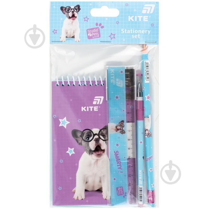 Набор канцелярский KITE Studio Pets 4 предмета SP26-S03 - фото 1