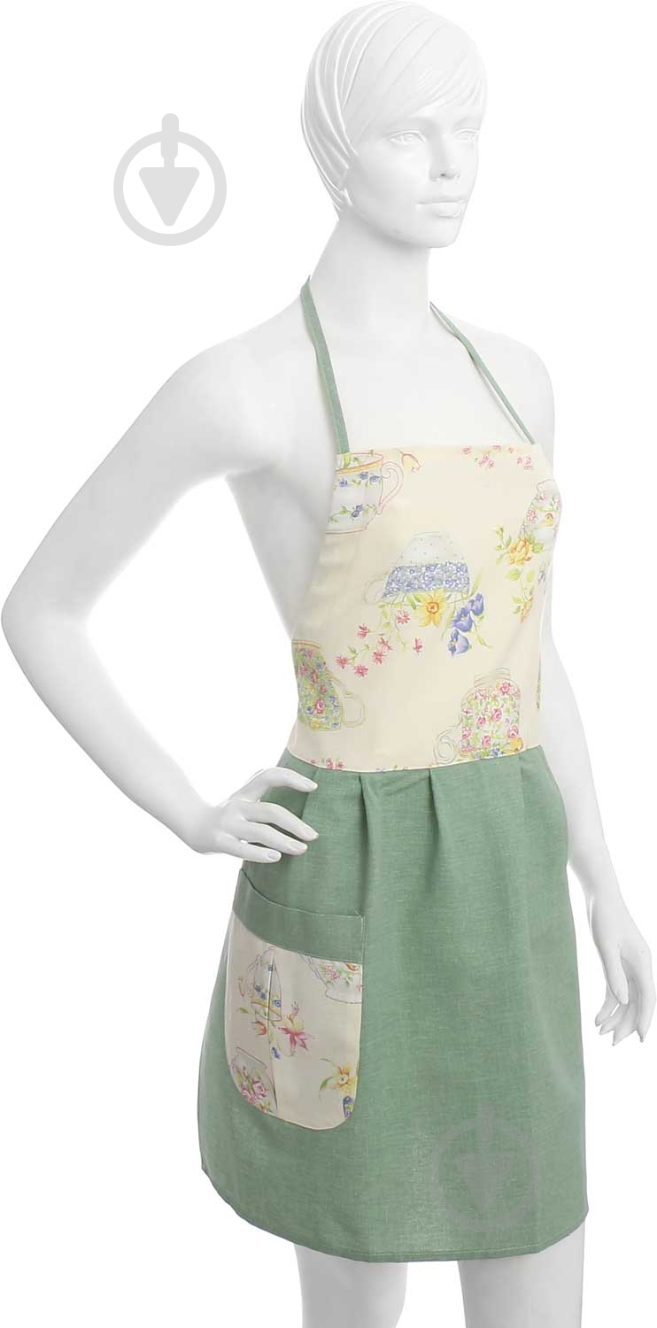 Фартук Чашечки зеленый с рисунком La Nuit - фото 2