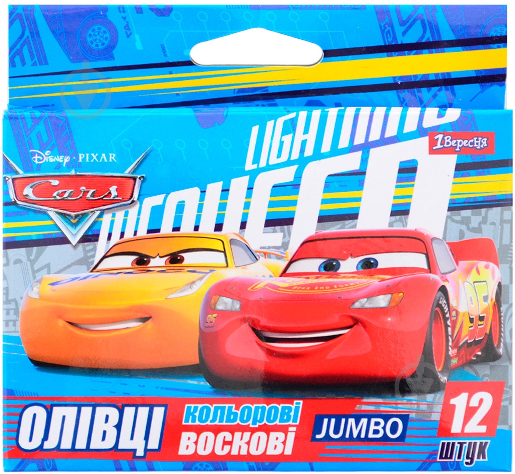 Олівці воскові JUMBO 12 шт. 1 вересня - фото 6