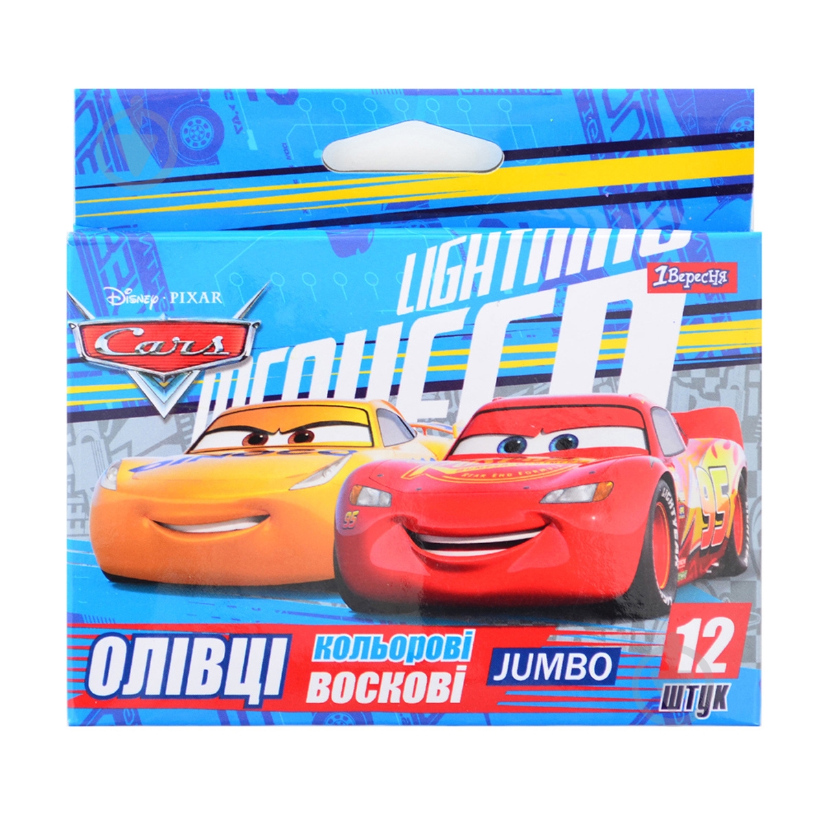 Олівці воскові JUMBO 12 шт. 1 вересня - фото 1