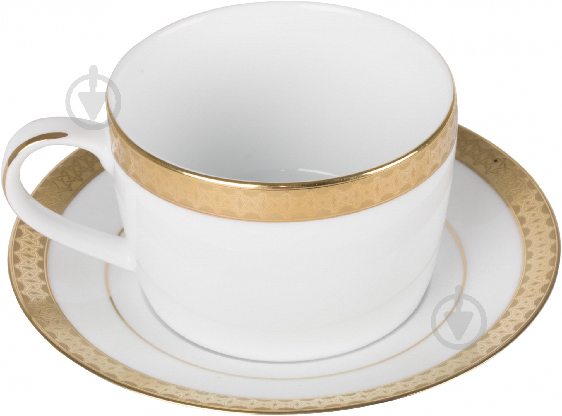 Чашка с блюдцем DPL Chain Gold 360 мл - фото 4