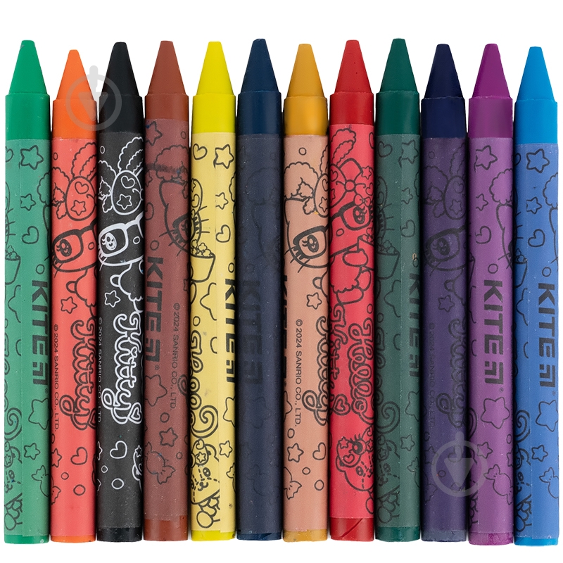 Мел восковый 12 цветов HK KITE - фото 3