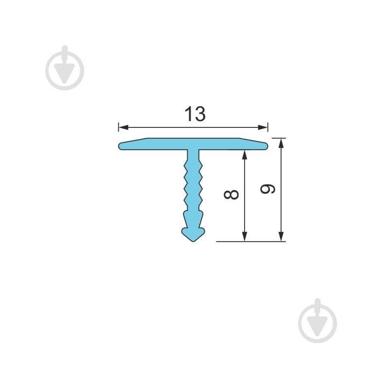 Тавровый профиль гладкий Braz Line 13х2700 мм дуб престиж - фото 2