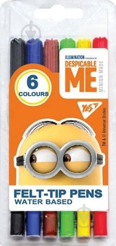 Фломастеры Minions 6 цветов YES - фото 1 Фломастеры Minions 6 цветов YES - фото 1