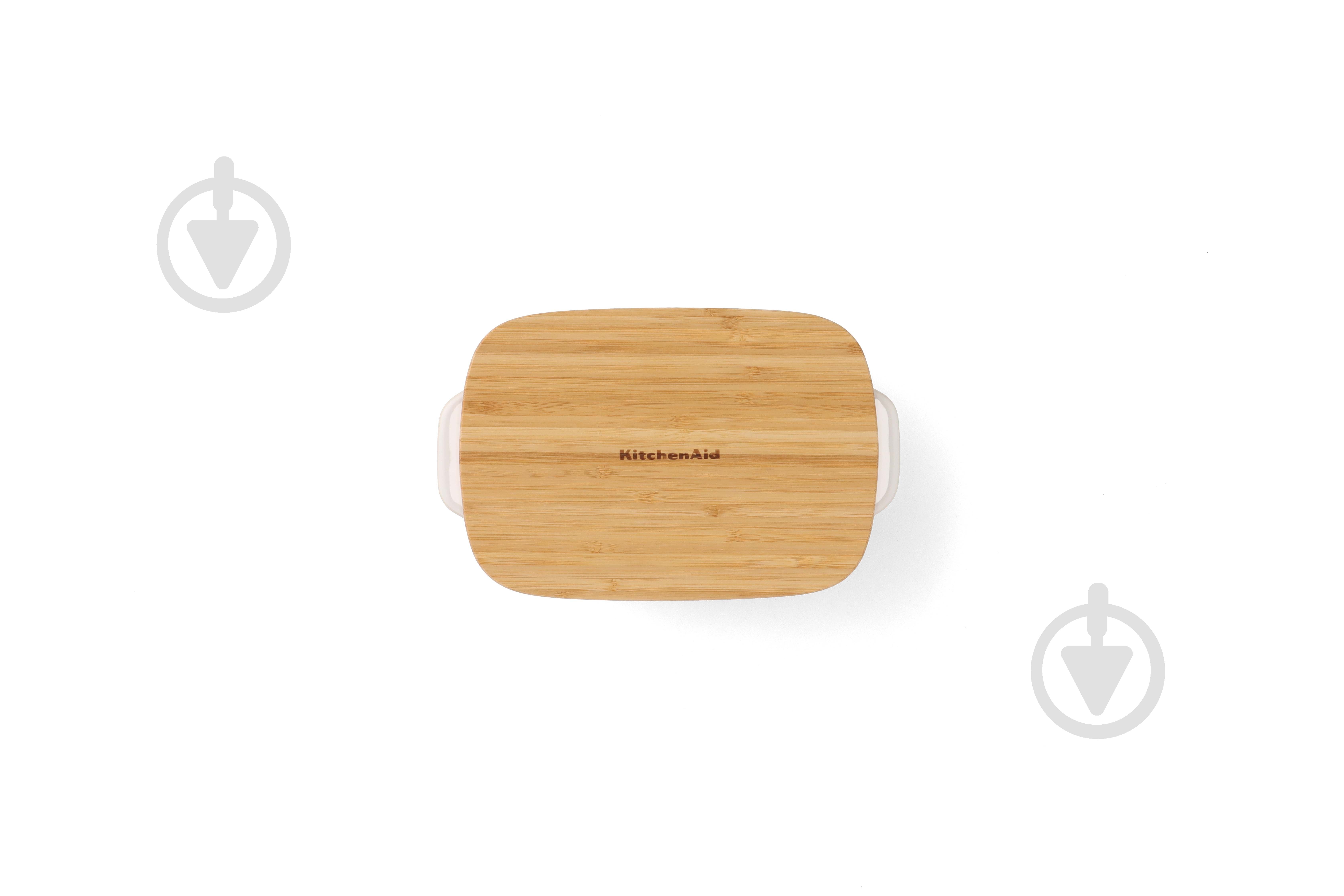 Форма для запікання з кришкою KitchenAid 0,9 л, 6,5х15,5х26 см колір мигдальний крем (CC006105-001) - фото 4