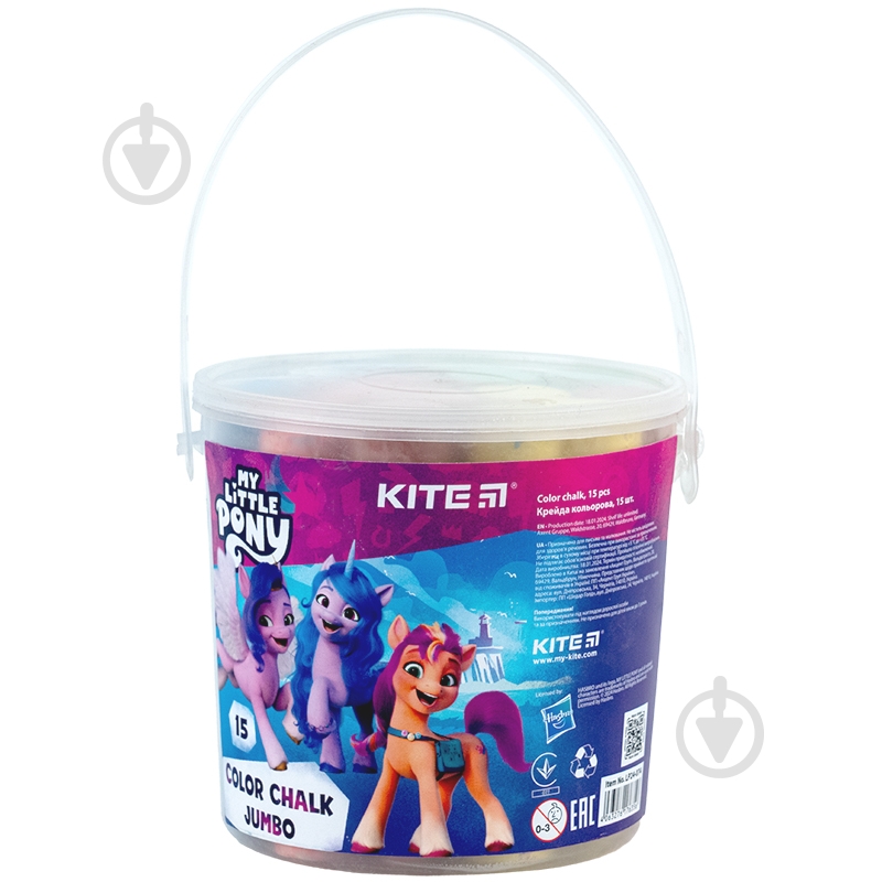 Мел цветной Jumbo 15 шт. LP KITE - фото 1