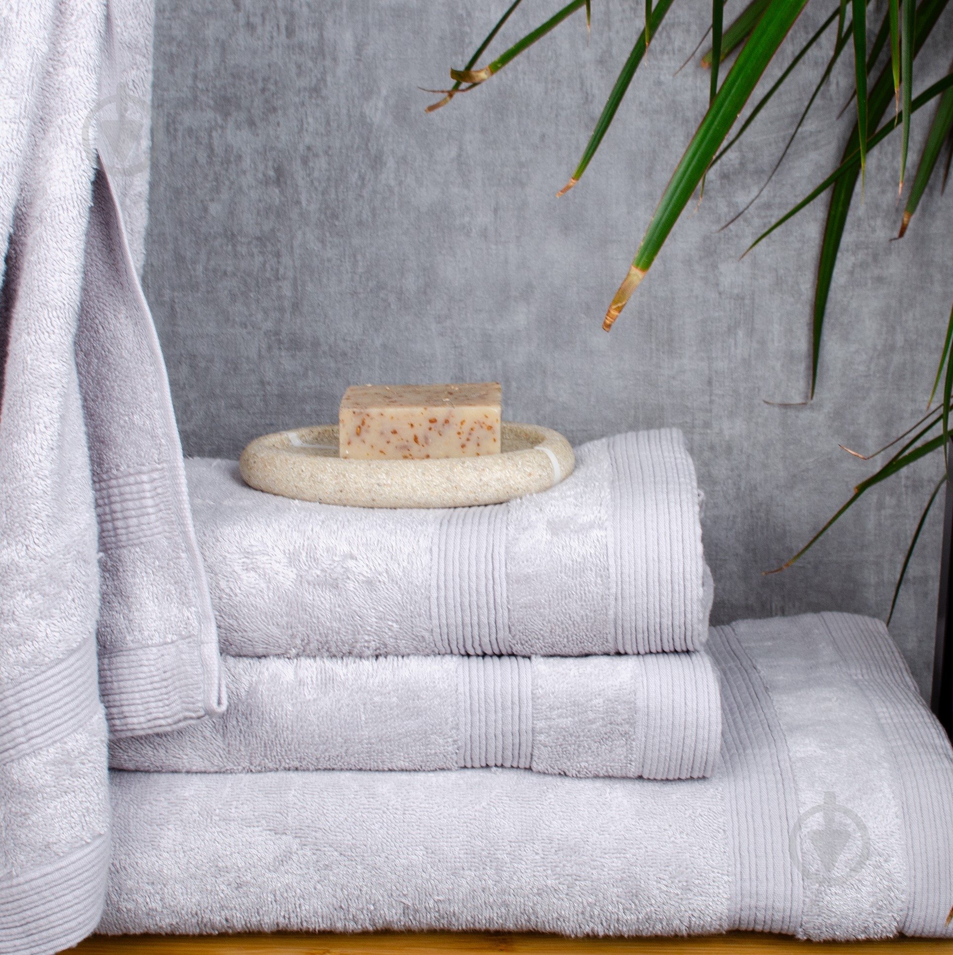 Рушник махровий BAMBOO 50x90 см сірий BILTEX - фото 3