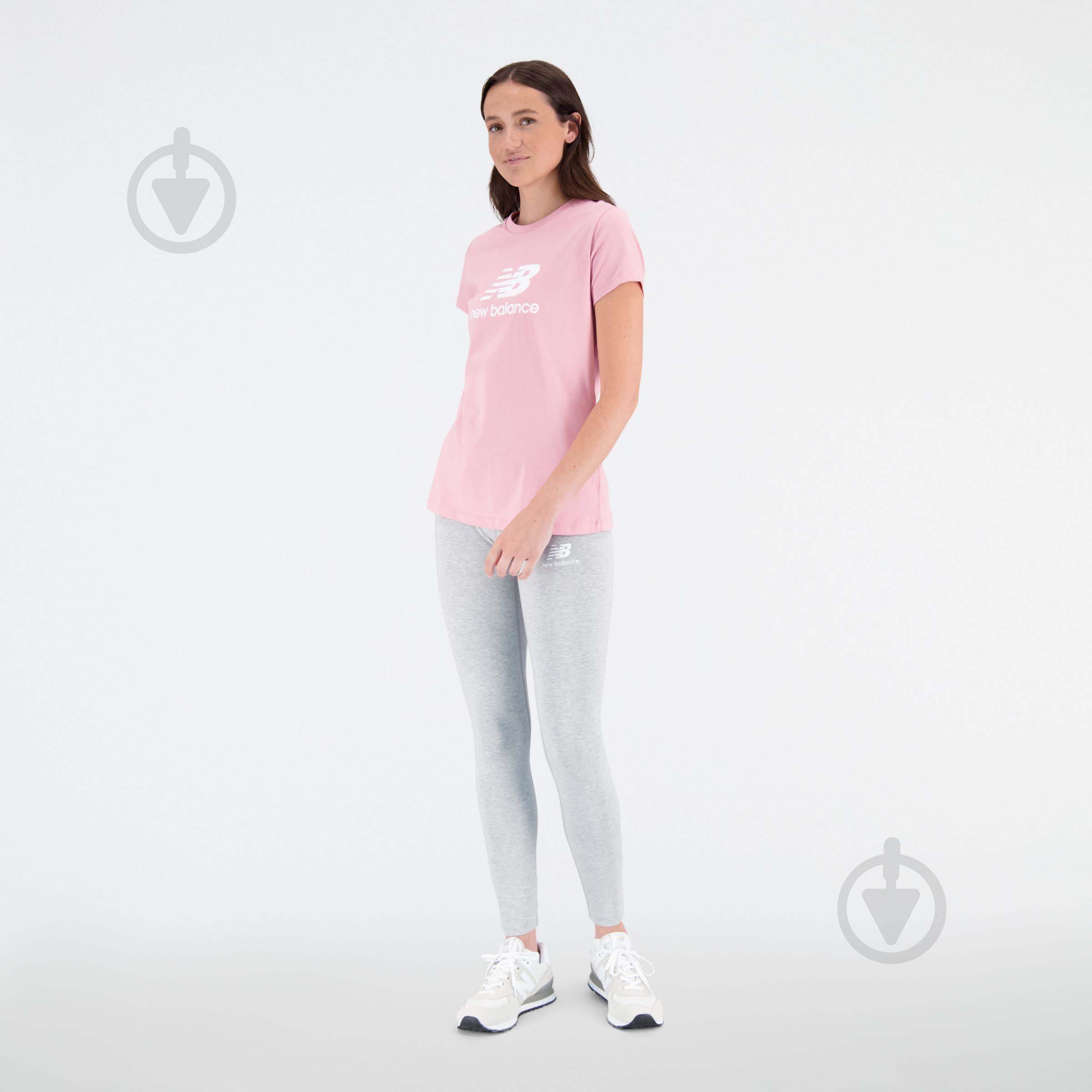 Футболка New Balance ESSENTIALS STACKED LOGO WT31546HAO р.M рожевий - фото 1