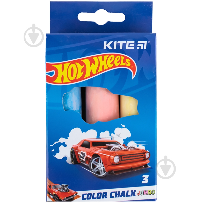 Мел цветной Jumbo 3 цвета HW KITE - фото 1