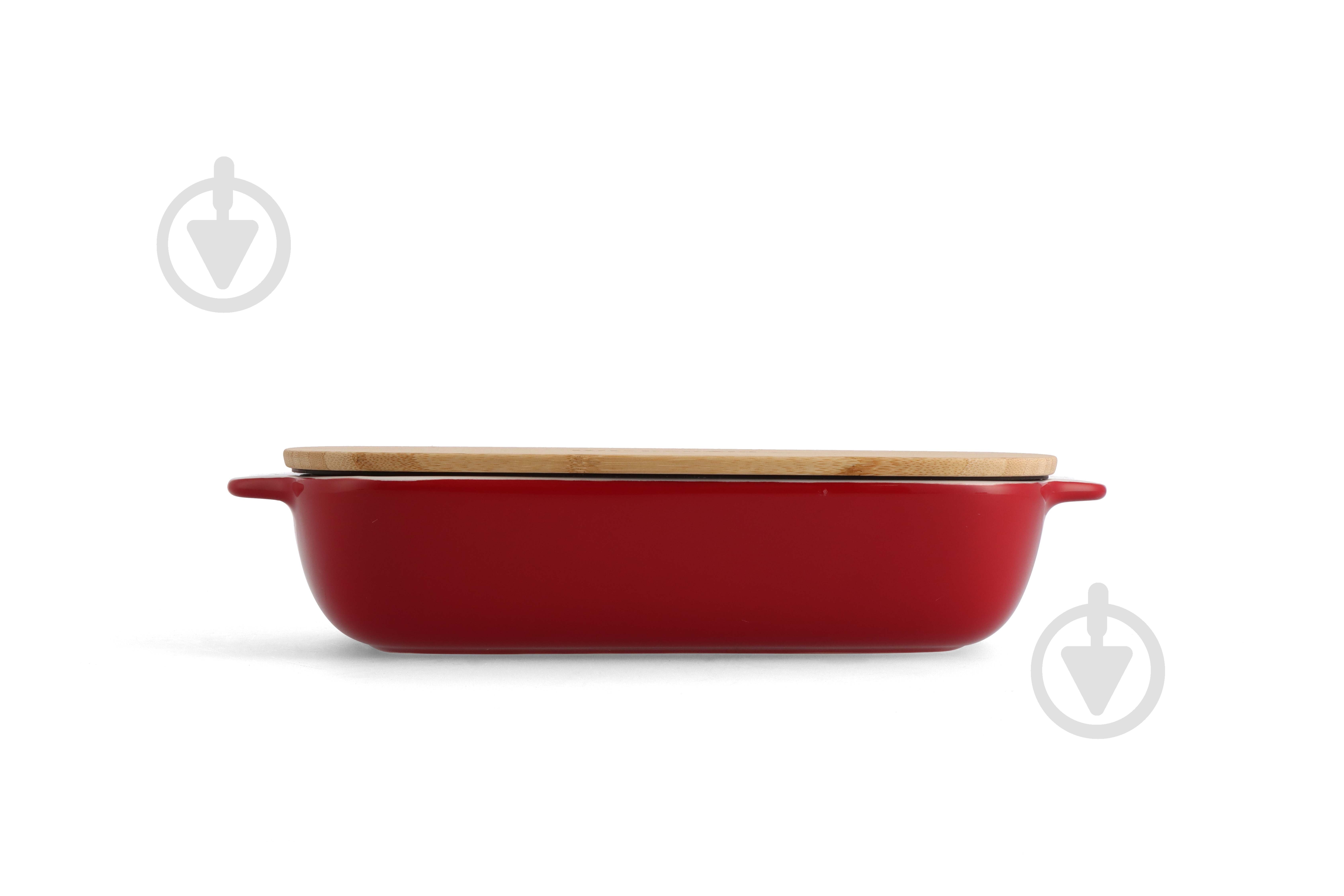 Форма для випікання з кришкою KitchenAid керамогранітна 8,8х24,8х40,4 см, 3,8 л червоний (CC006108-001) - фото 5