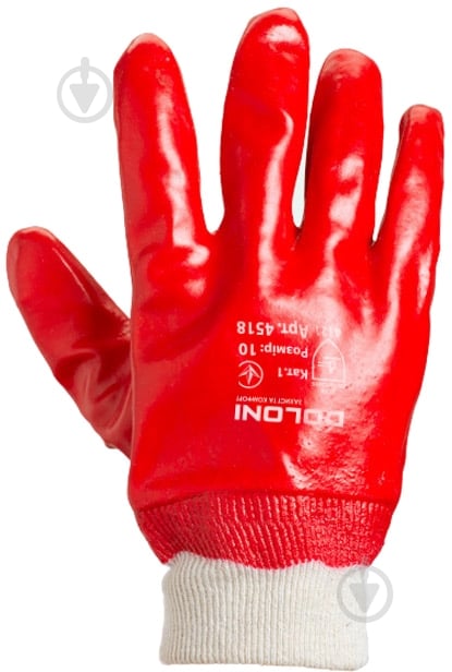 Перчатки Doloni нейлоновые с покрытием ПВХ XL (10) 4518 - фото 2