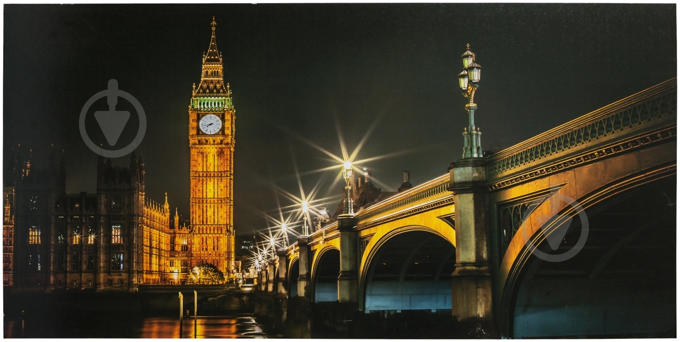 Репродукция Ночной Биг-Бен 100x50 см - фото 1