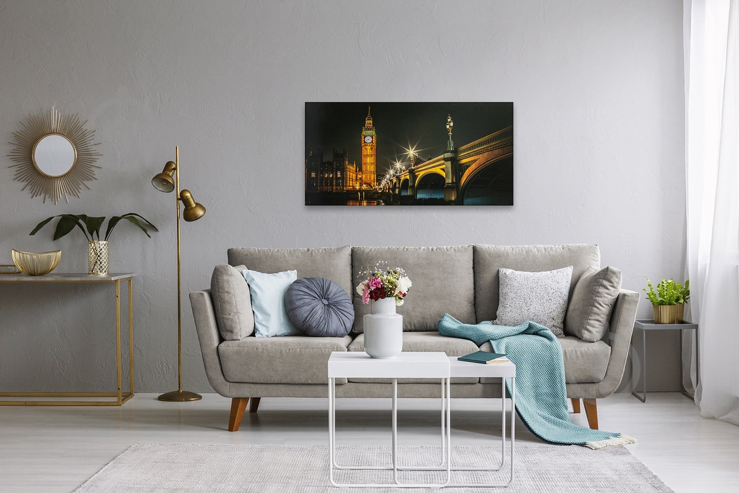 Репродукция Ночной Биг-Бен 100x50 см - фото 3