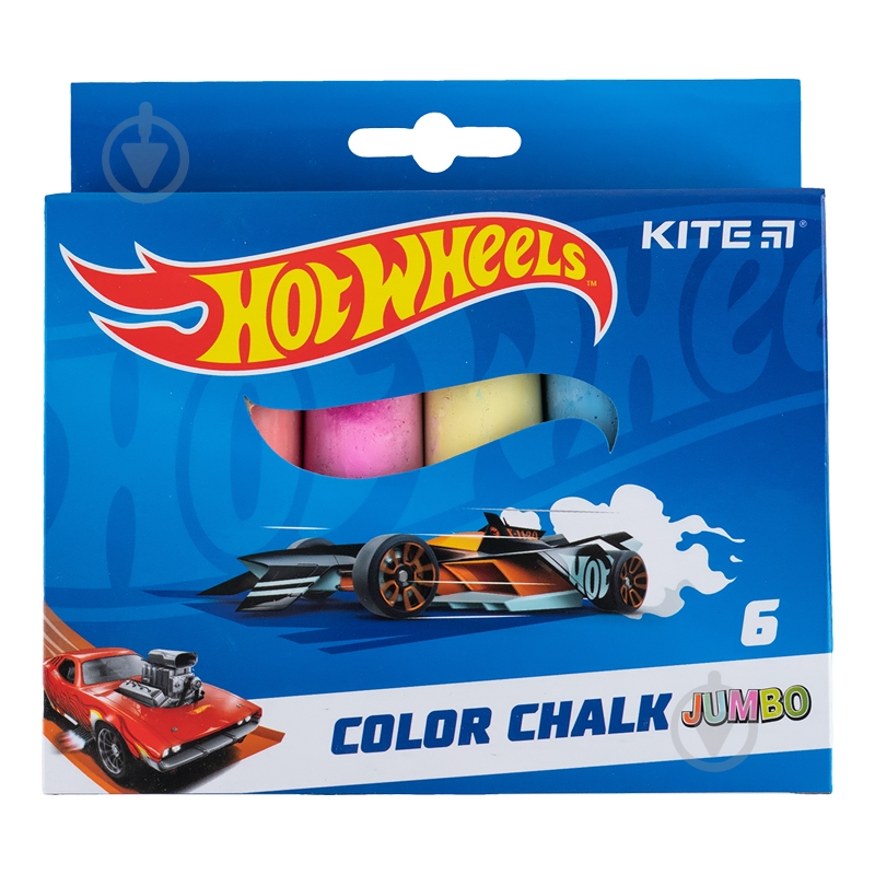 Мел цветной Jumbo 6 цветов HW KITE - фото 1