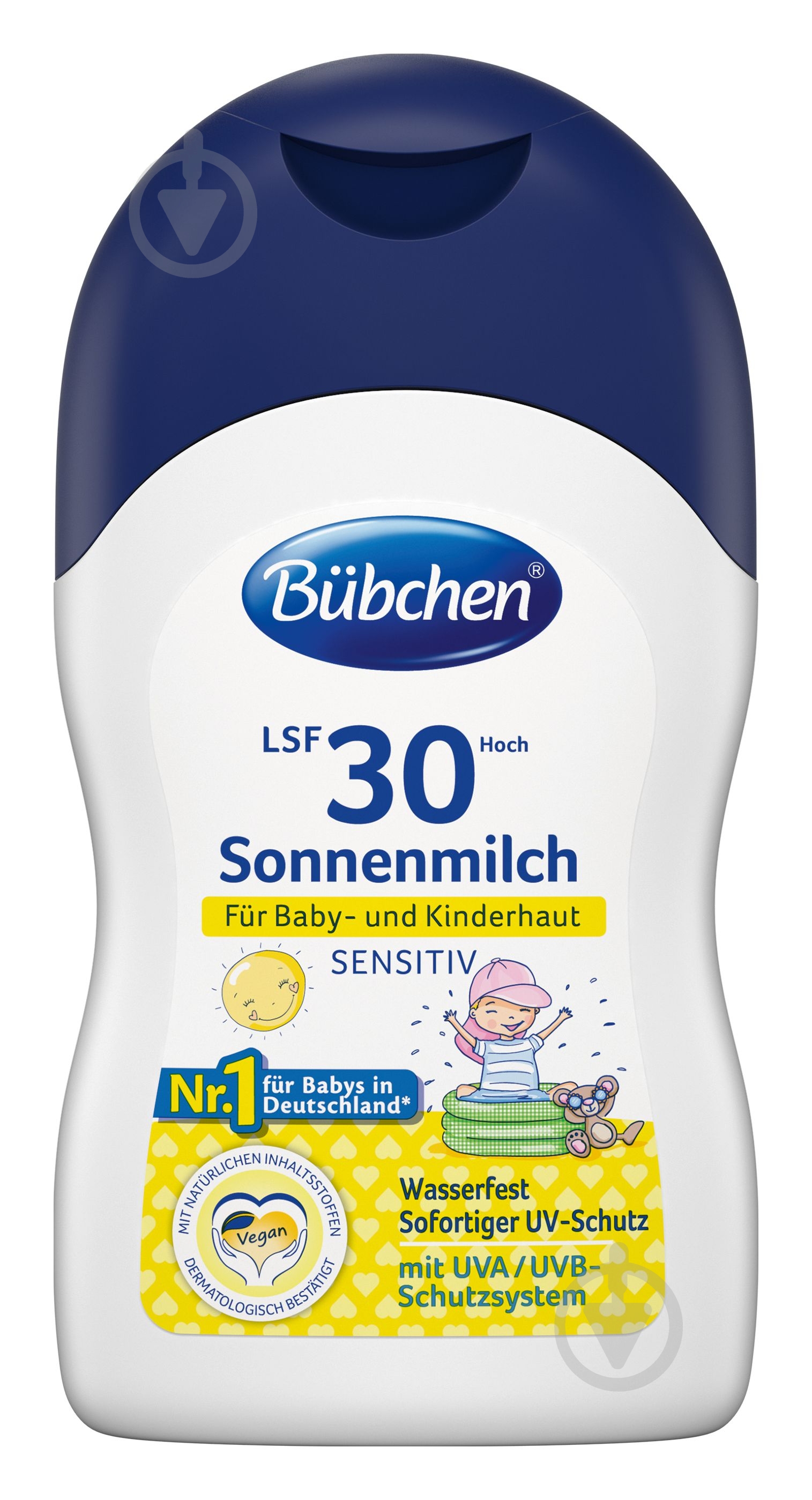 Молочко солнцезащитное Bubchen Sensitive с коэффициентом защиты +30 150 мл (12181432) - фото 1 Молочко солнцезащитное Bubchen Sensitive с коэффициентом защиты +30 150 мл (12181432) - фото 1