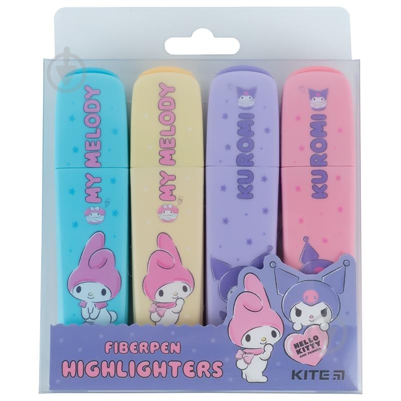 Набор маркеров текстовых KITE Highlighter Kuromi 4 цвета HK24-444 - фото 1