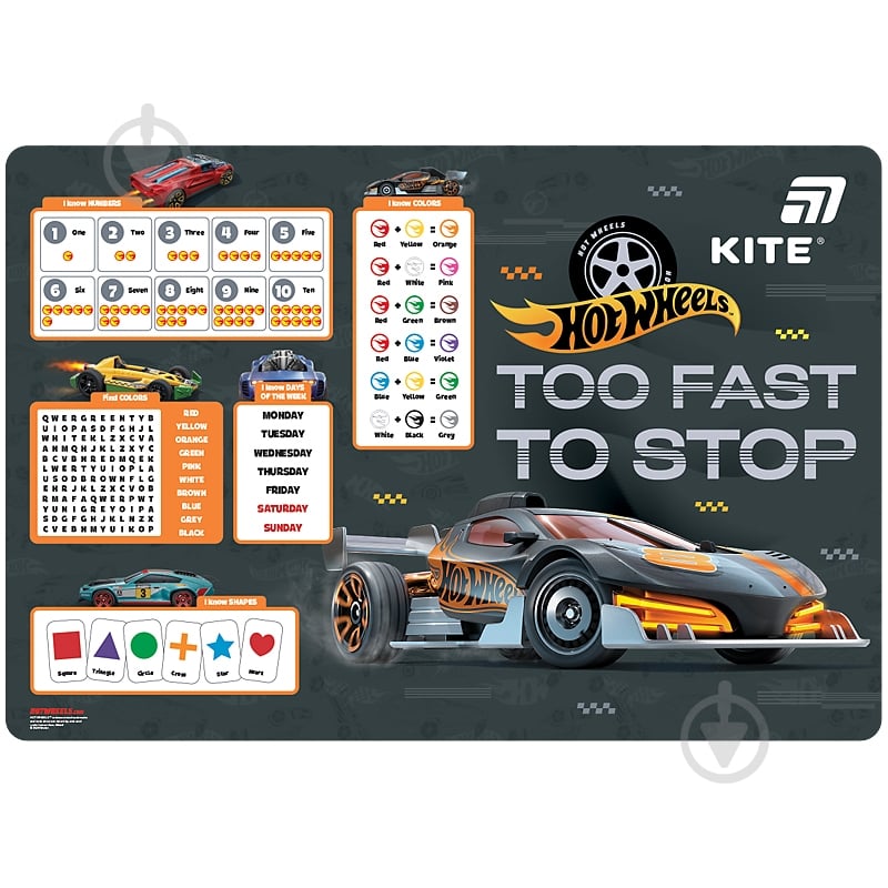 Подкладка настольная Hot Wheels HW26-207-1 KITE - фото 1