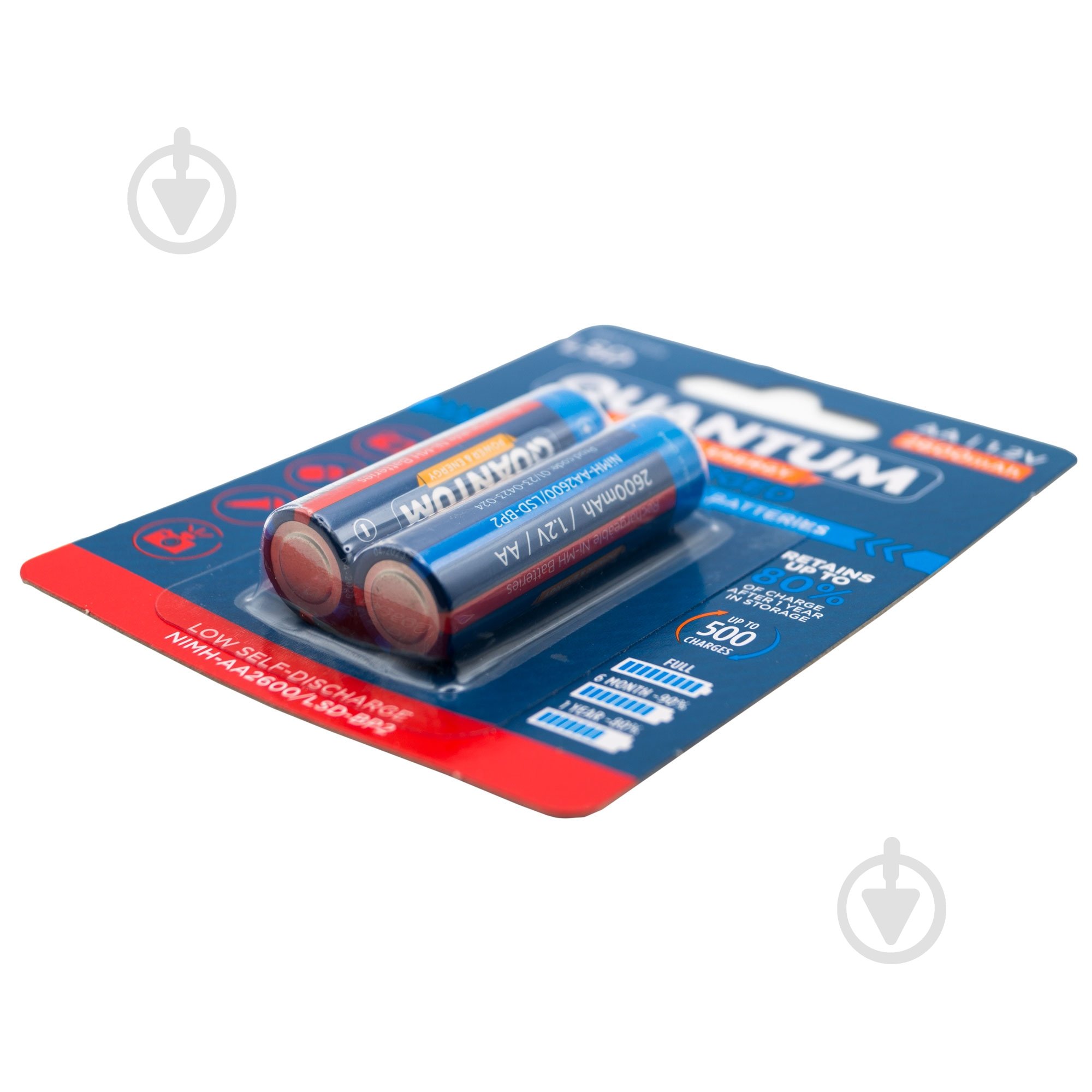 Акумулятор Quantum Ni-MH з низьким саморозрядом LSD 2600 мА/г AA (пальчикові) 2 шт. - фото 5 Акумулятор Quantum Ni-MH з низьким саморозрядом LSD 2600 мА/г AA (пальчикові) 2 шт. - фото 5