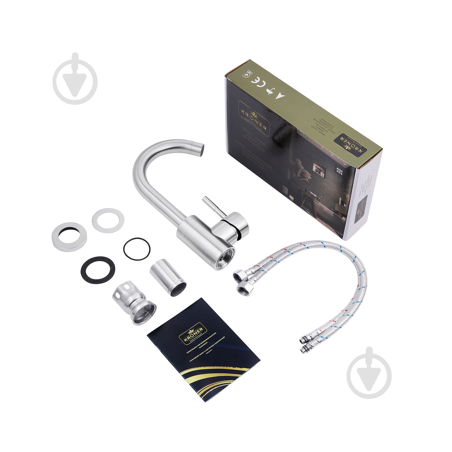 Смеситель для умывальника Kroner KRP Edelstahl Klassisch - ESG011 - фото 10 Смеситель для умывальника Kroner KRP Edelstahl Klassisch - ESG011 - фото 10