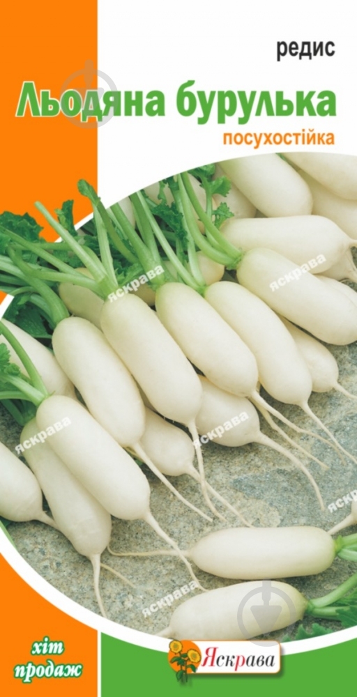 Семена Яскрава редис Ледяная сосулька 3 г (4823069801397) - фото 1 Семена Яскрава редис Ледяная сосулька 3 г (4823069801397) - фото 1