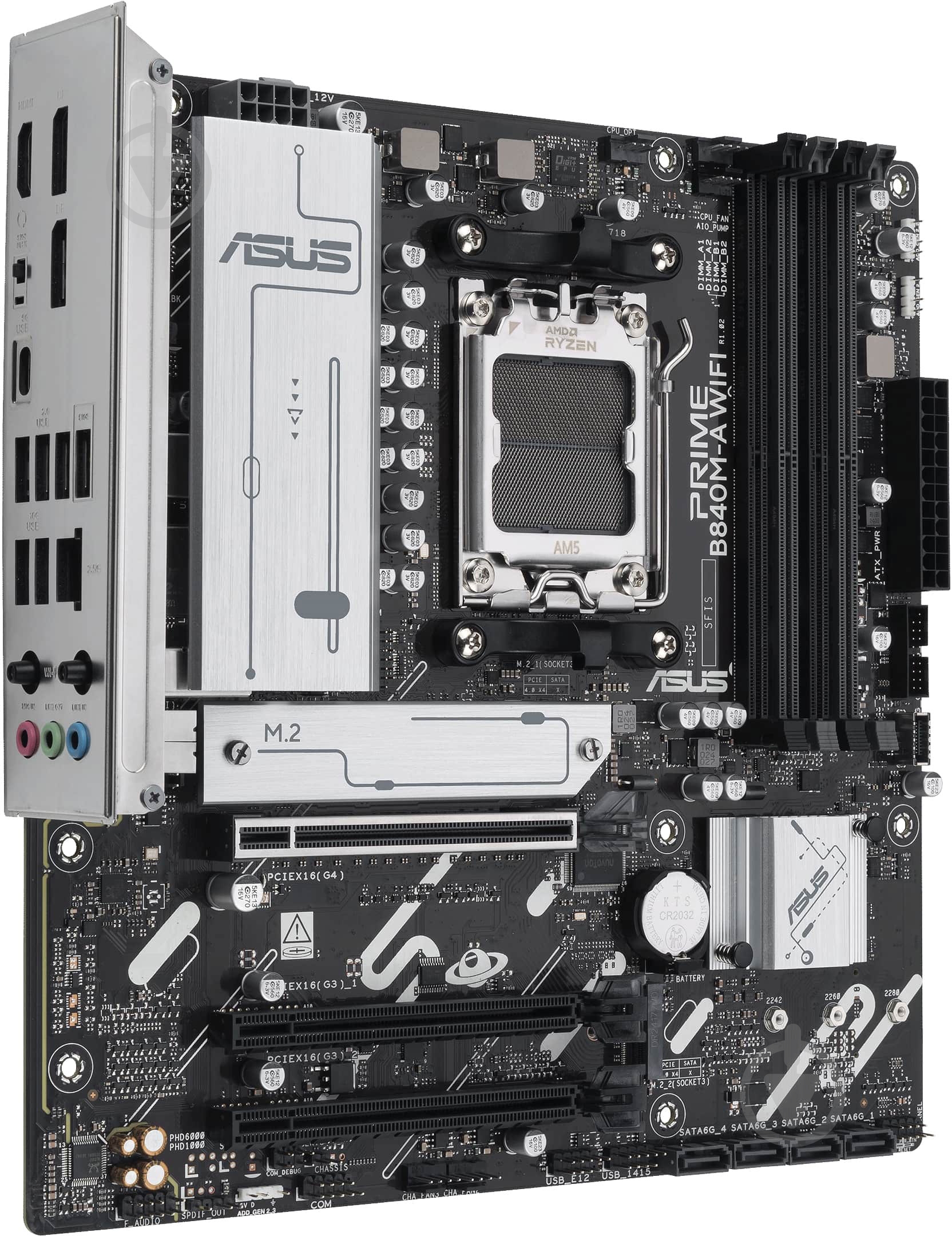 Материнская плата Asus 90MB1J20-M0EAY0 (Socket AM5, AMD B840, micro ATX) - фото 2 Материнская плата Asus 90MB1J20-M0EAY0 (Socket AM5, AMD B840, micro ATX) - фото 2