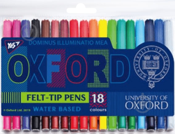 Фломастеры Oxford 18 цветов YES - фото 1
