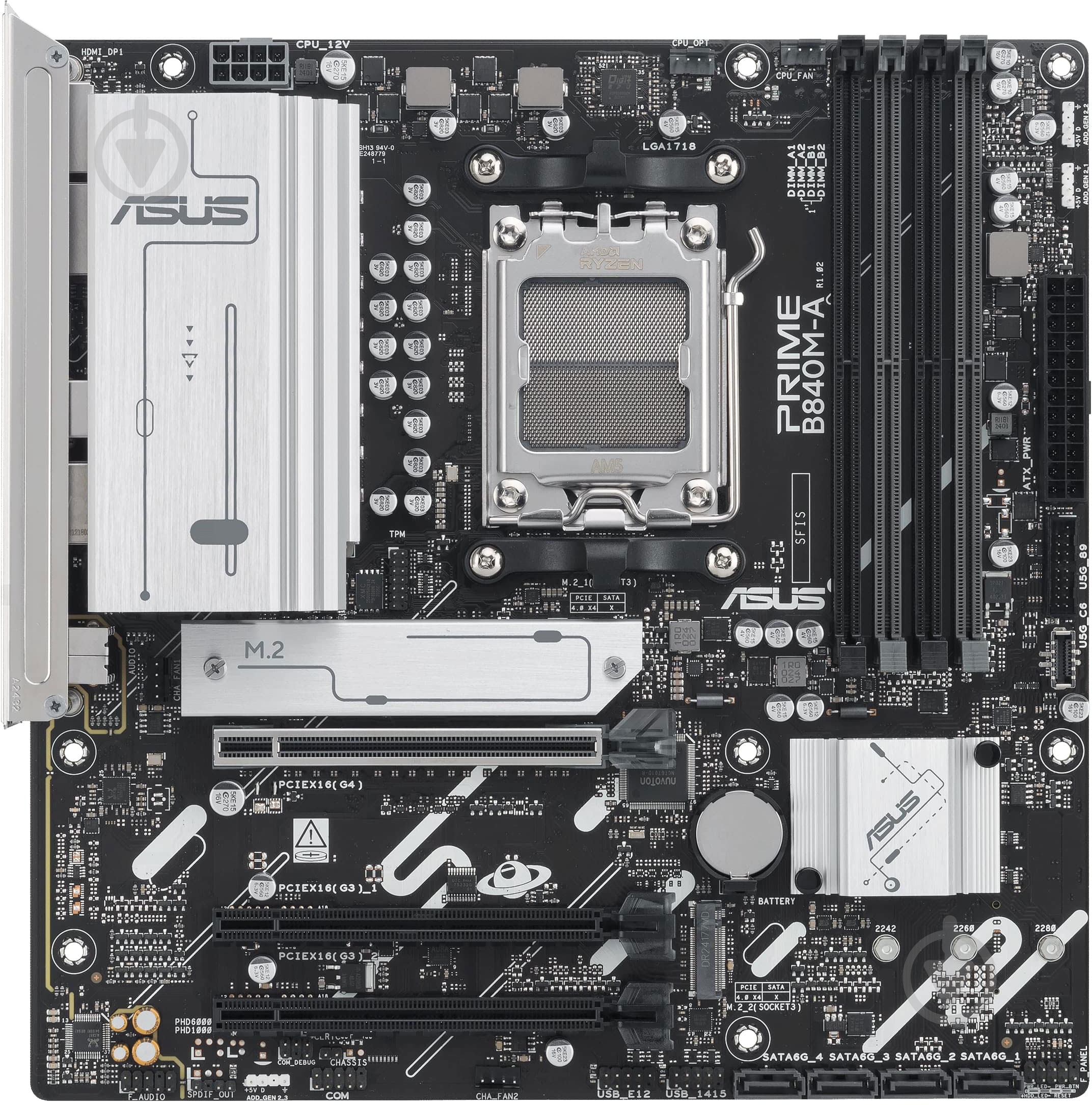 Материнська плата Asus 90MB1J10-M0EAYC (Socket AM5, AMD B840, micro ATX) - фото 1