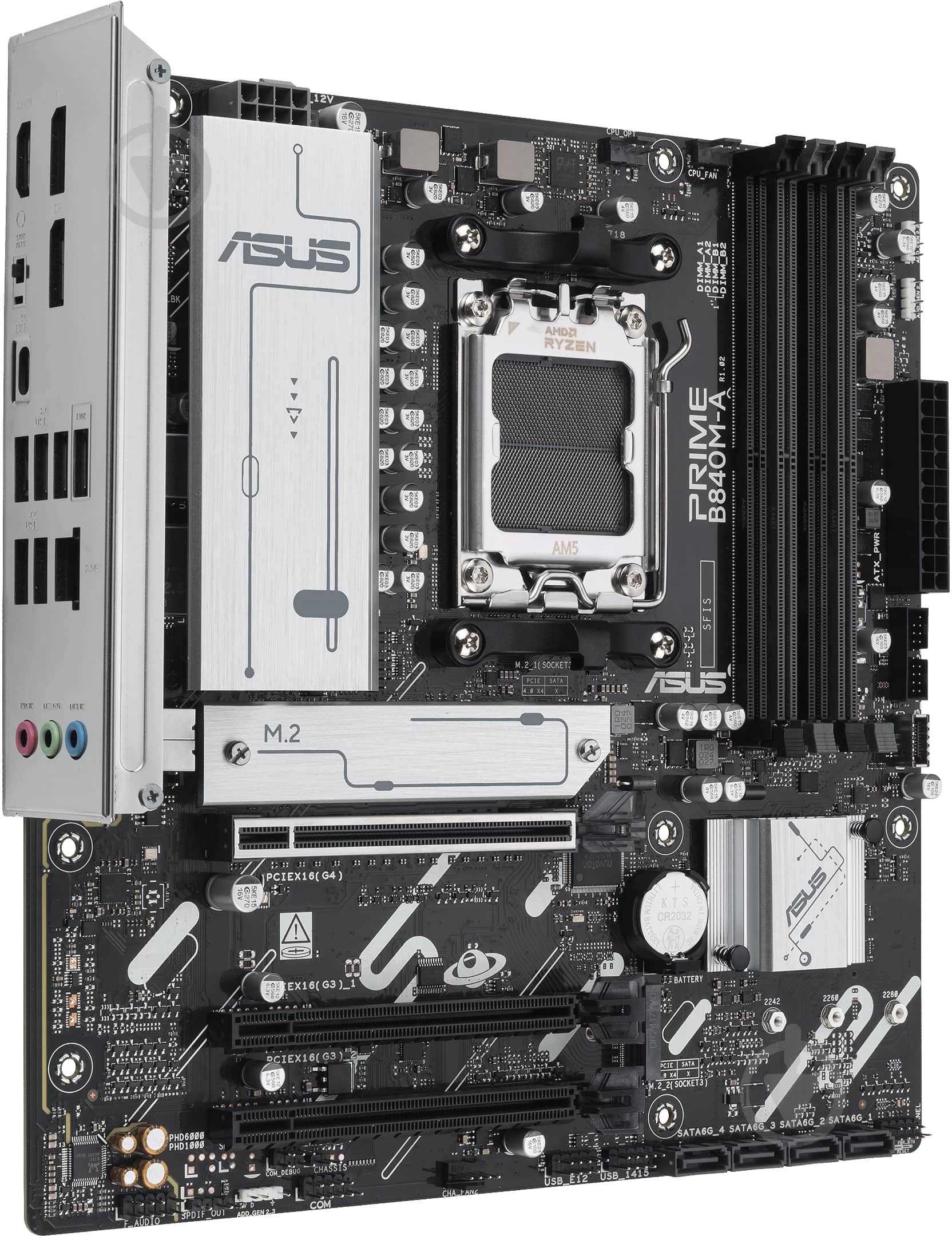 Материнська плата Asus 90MB1J10-M0EAYC (Socket AM5, AMD B840, micro ATX) - фото 2