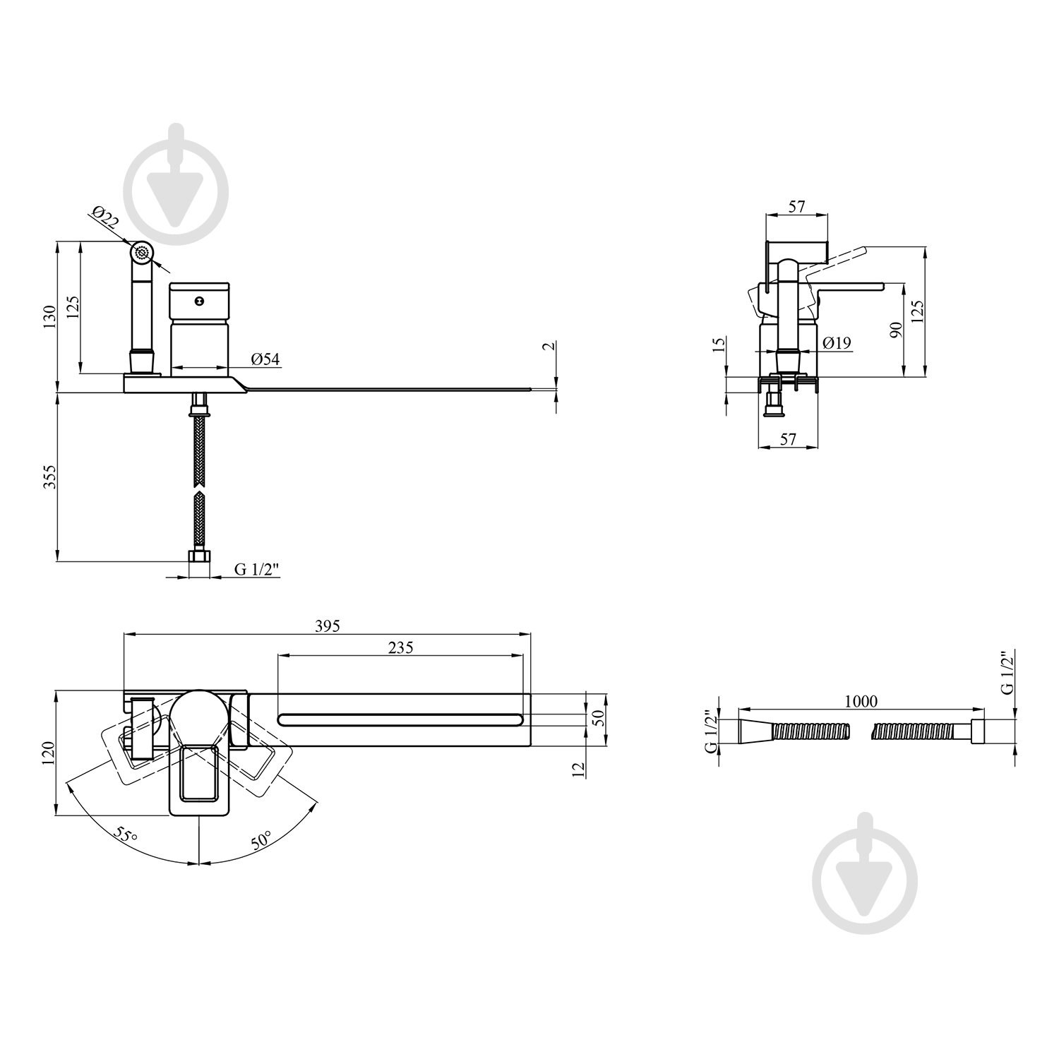 Змішувач для біде Kroner KRM Zenda - W025 - фото 2 Змішувач для біде Kroner KRM Zenda - W025 - фото 2