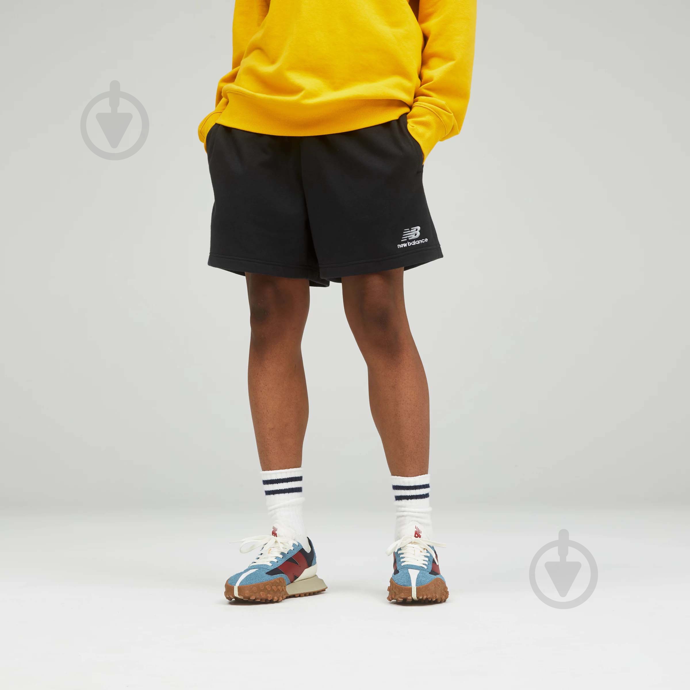 Шорты New Balance UNI-SSENTIALS US21500BK р. M белый - фото 3 Шорты New Balance UNI-SSENTIALS US21500BK р. M белый - фото 3
