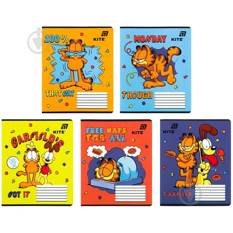 Тетрадь Garfield 12 лист. линия GF26-234 KITE - фото 1