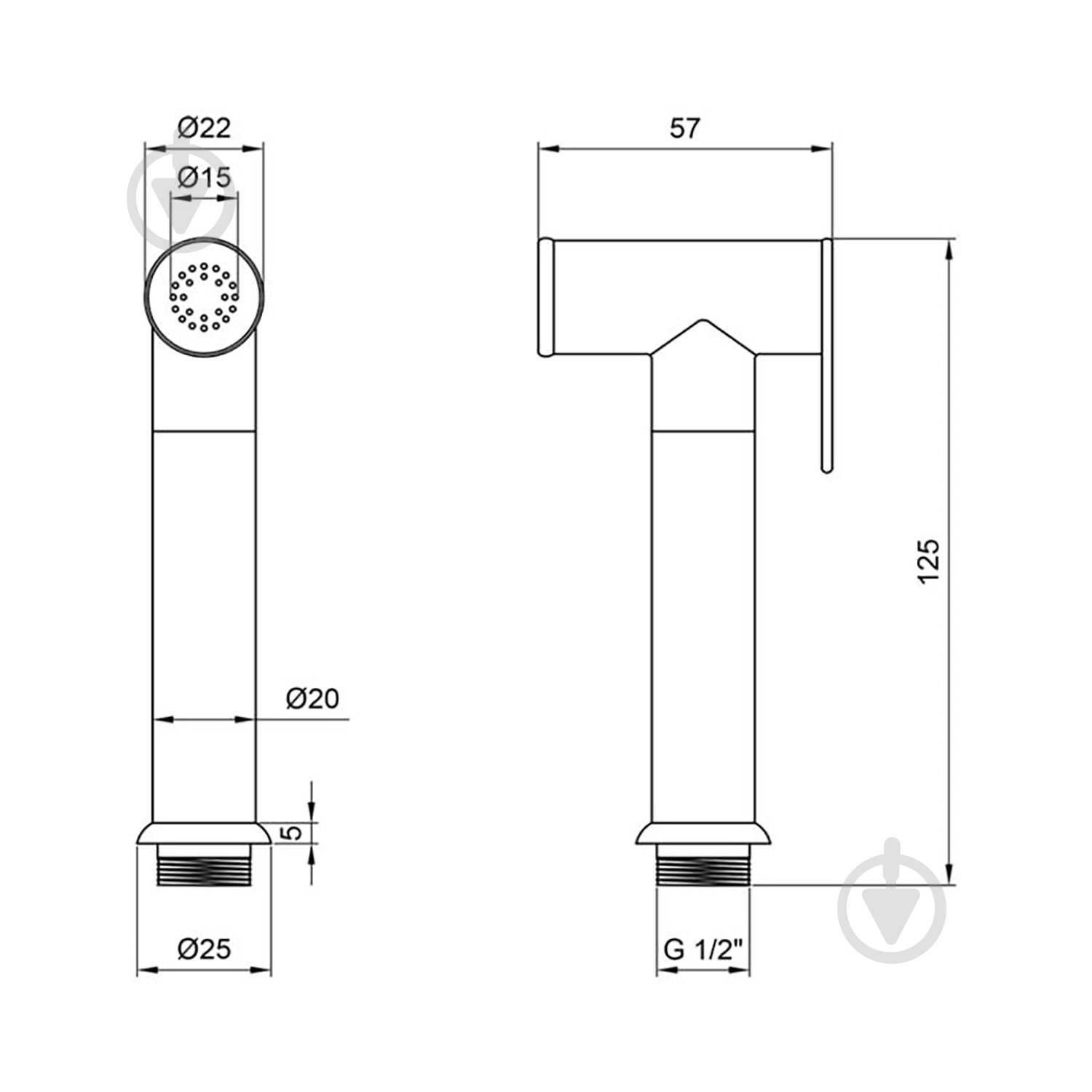 Лійка для біде Kroner KRM - C710 - фото 2