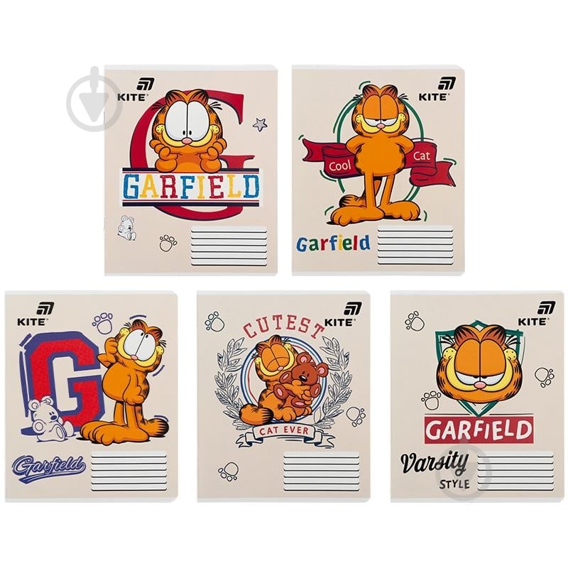 Тетрадь Garfield 18 лист. клетка GF26-236 KITE - фото 1