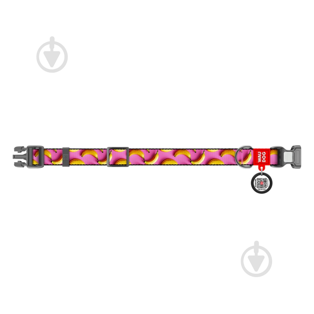 Нашийник Waudog Nylon малюнок "Банани на рожевому" пластиковий фастекс М Ш20 мм Д28-40 см - фото 3 Нашийник Waudog Nylon малюнок "Банани на рожевому" пластиковий фастекс М Ш20 мм Д28-40 см - фото 3