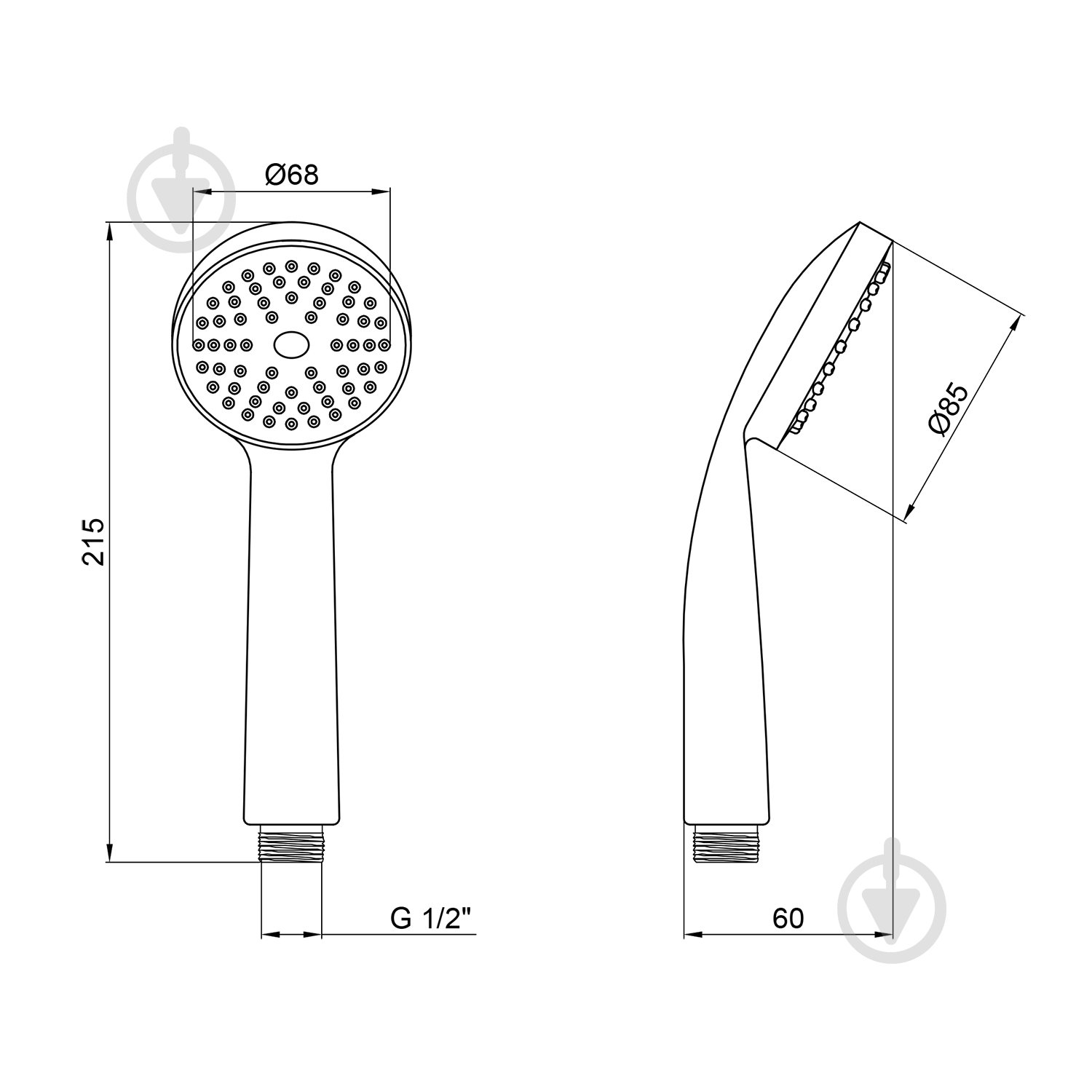 Лейка для душа Kroner KRM - C716 - фото 2