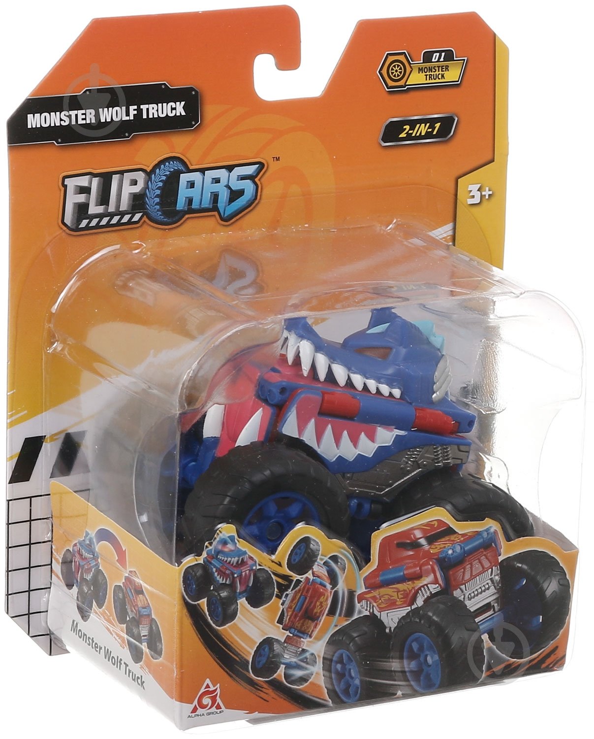 Машинка-трансформер Flip Cars 2 в 1 Монстр-трак Вовк EU463875A-01 - фото 2 Машинка-трансформер Flip Cars 2 в 1 Монстр-трак Вовк EU463875A-01 - фото 2