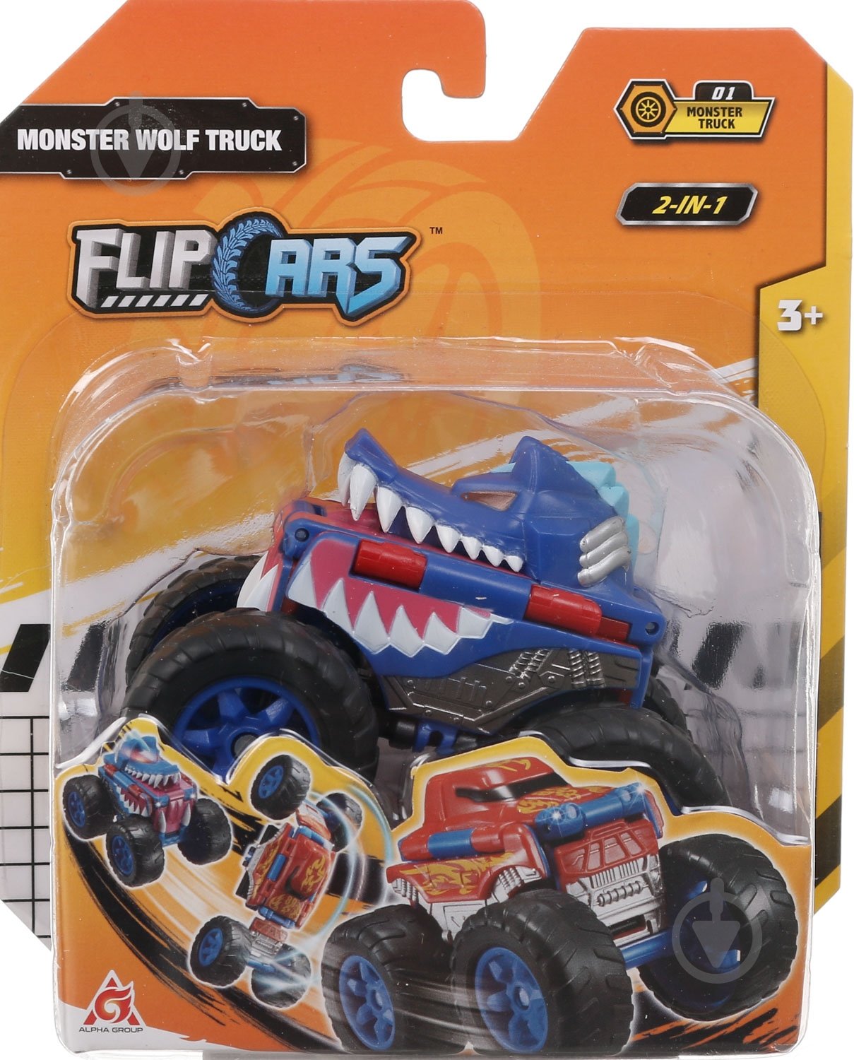 Машинка-трансформер Flip Cars 2 в 1 Монстр-трак Вовк EU463875A-01 - фото 1 Машинка-трансформер Flip Cars 2 в 1 Монстр-трак Вовк EU463875A-01 - фото 1