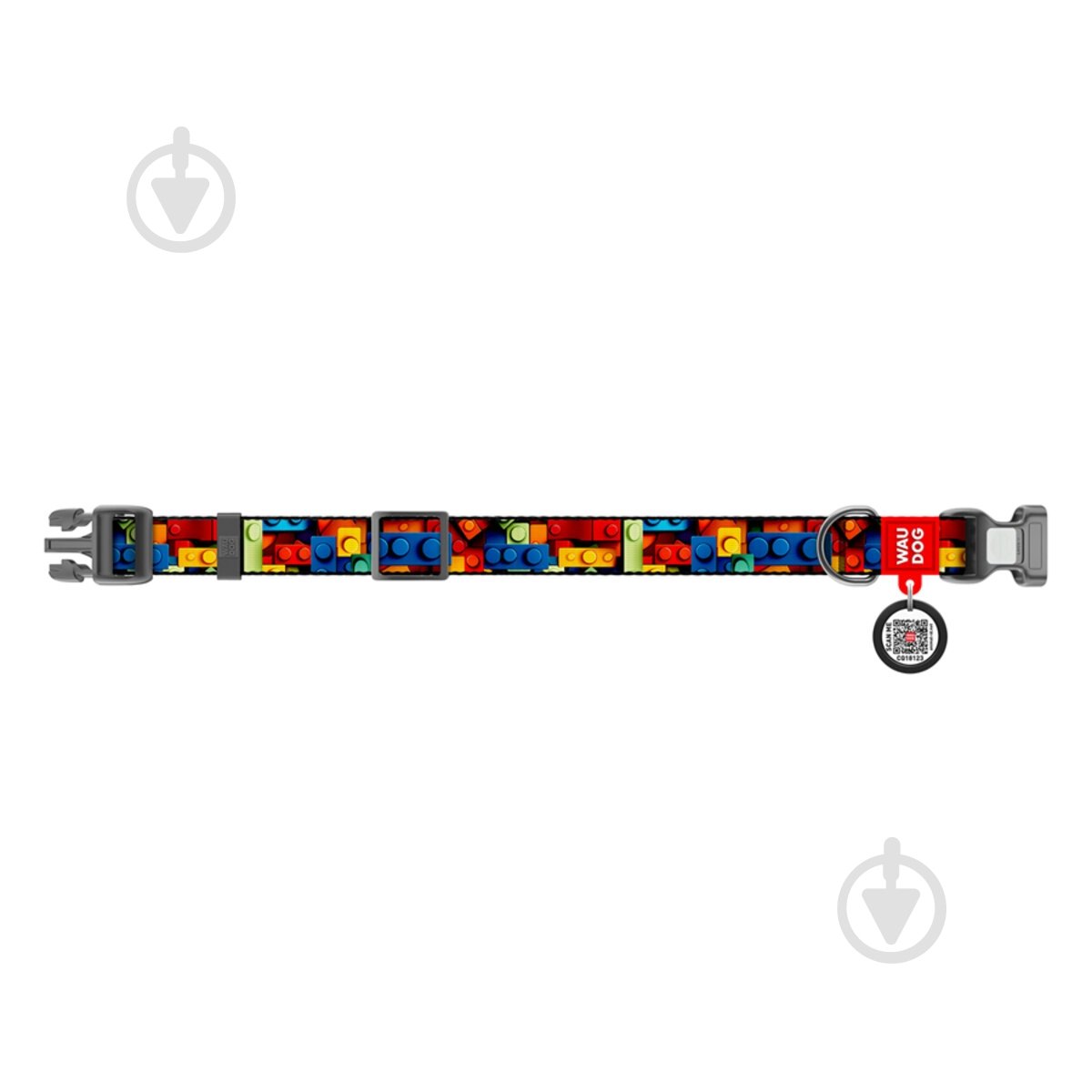 Нашийник Waudog Nylon малюнок "Блоки" пластиковий фастекс М Ш20 мм Д28-40 см - фото 3 Нашийник Waudog Nylon малюнок "Блоки" пластиковий фастекс М Ш20 мм Д28-40 см - фото 3
