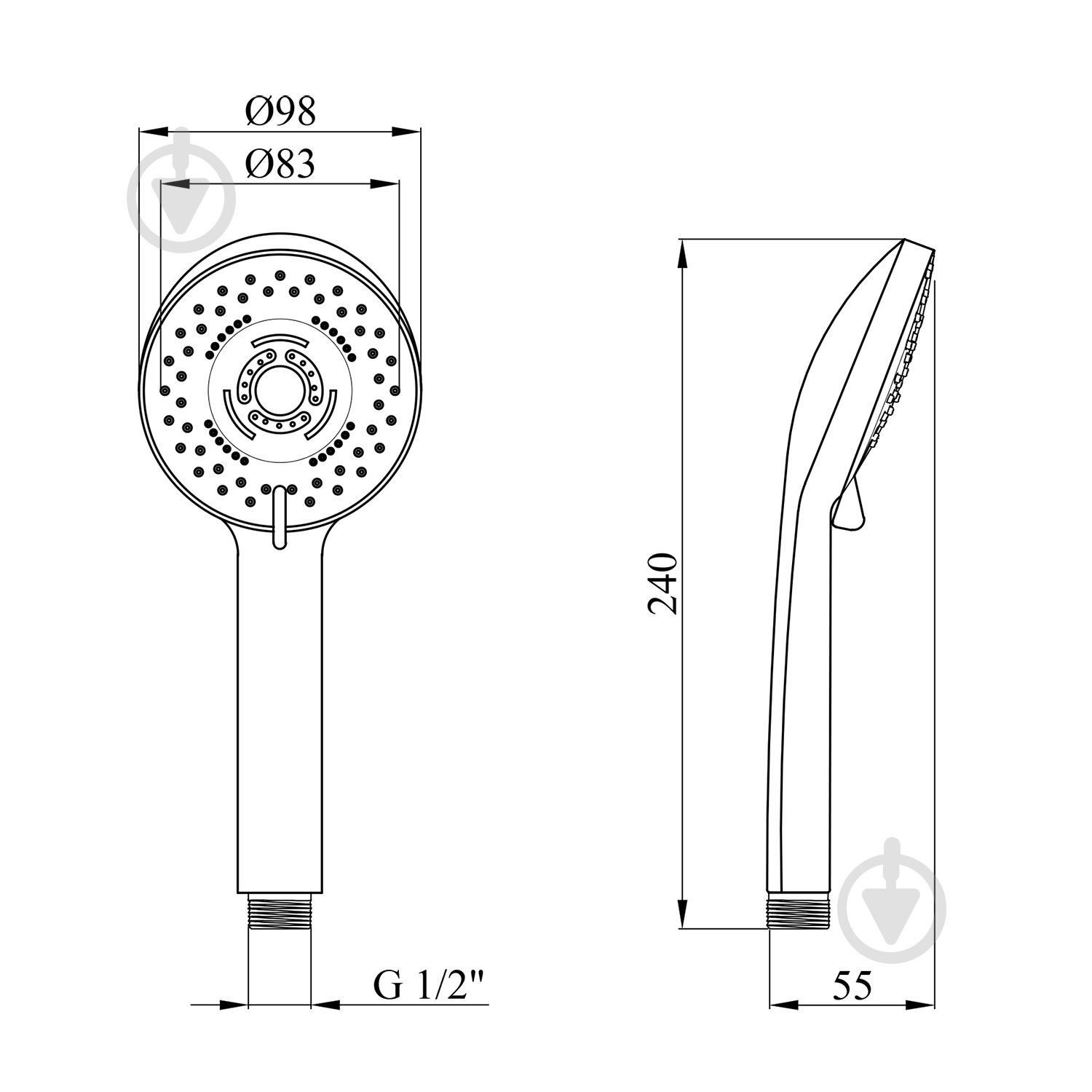 Лейка для душа Kroner KRM - C717 - фото 2