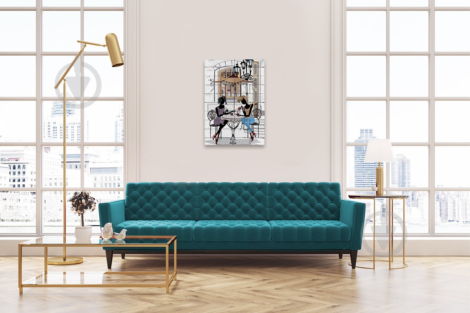 Картина гипсовая Девушки в кафе 40,5x58,3 см BrickPrint - фото 2