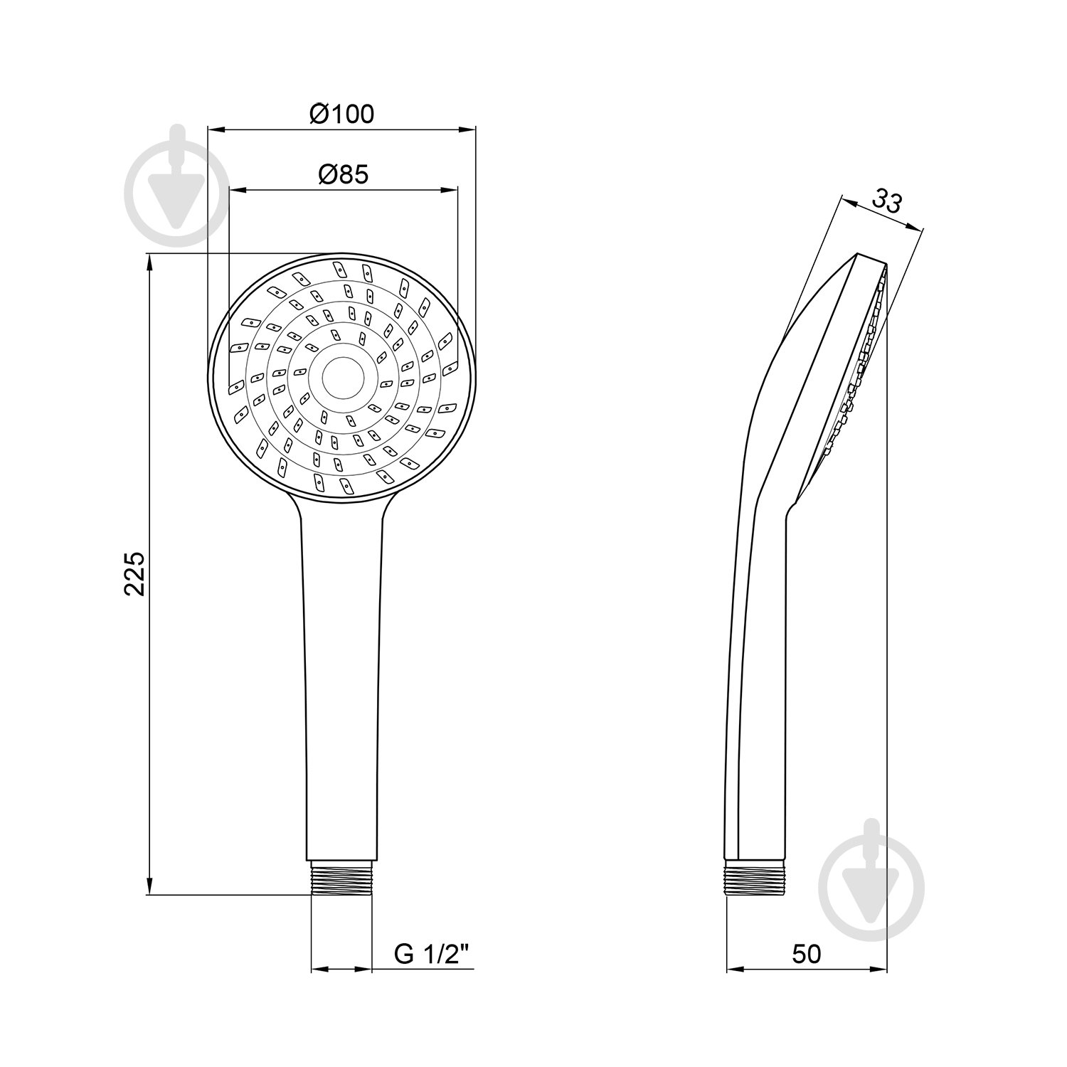 Лейка для душа Kroner KRM - C718 - фото 2