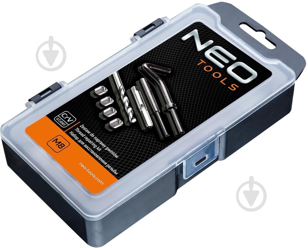 Набір для відновлення різьби M8 NEO tools 11-902 - фото 8 Набір для відновлення різьби M8 NEO tools 11-902 - фото 8