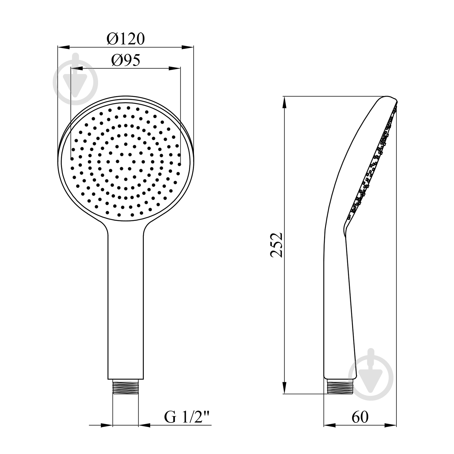 Лейка для душа Kroner KRM - C719 - фото 2