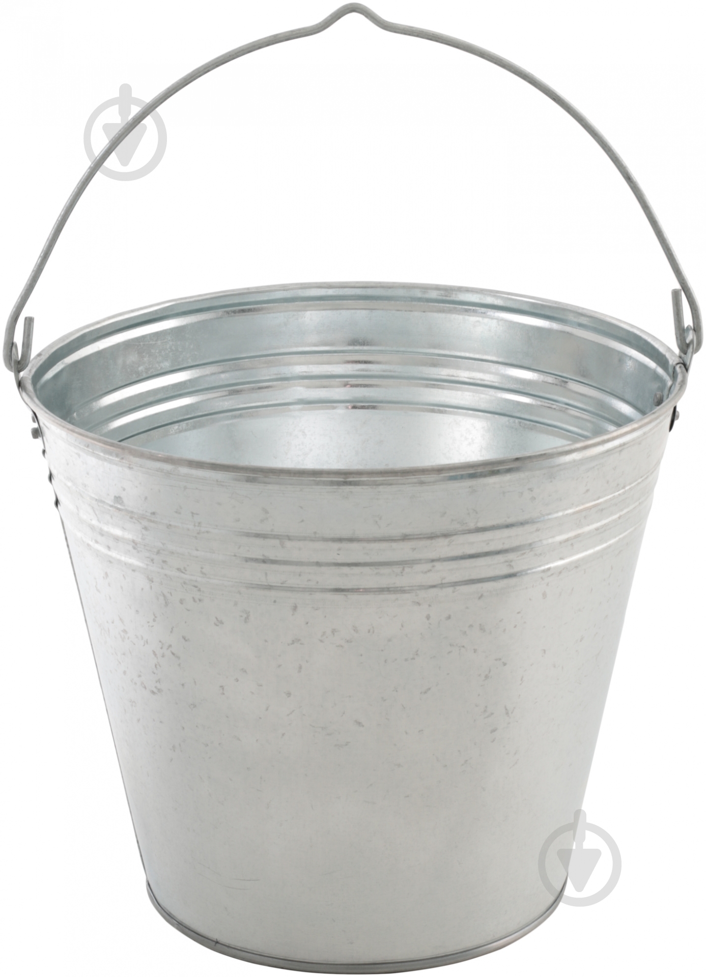 Ведро обычное оцинкованная сталь 15 л стальной - фото 1