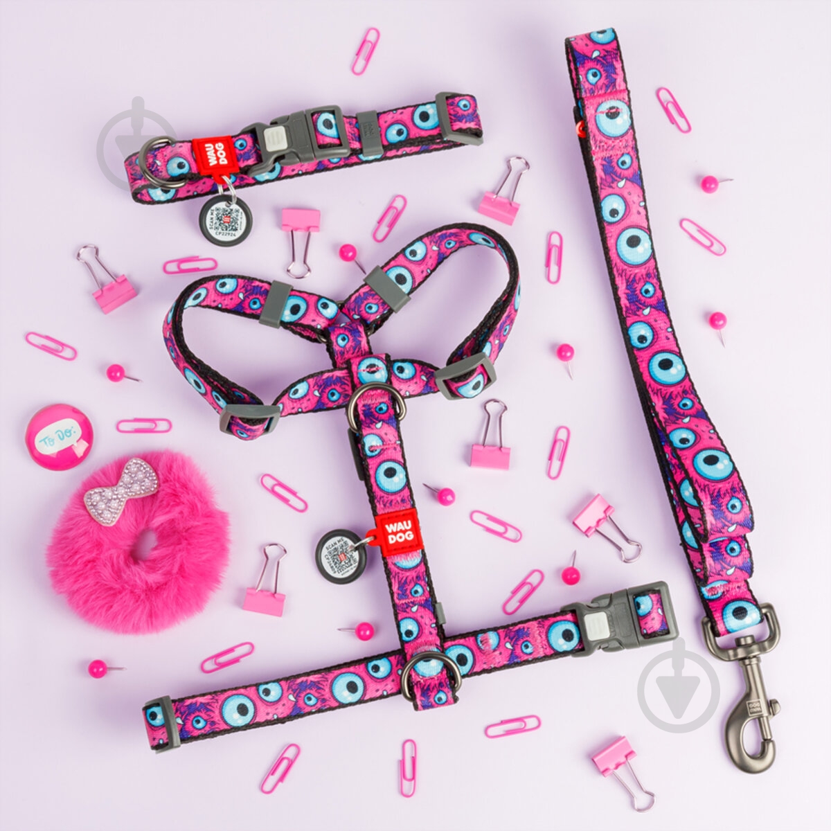 Ошейник Waudog Nylon рисунок "Глаз монстра" пластиковый фастекс L Ш25 мм Д33-49 см - фото 2 Ошейник Waudog Nylon рисунок "Глаз монстра" пластиковый фастекс L Ш25 мм Д33-49 см - фото 2