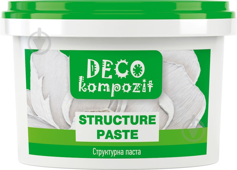 Структурная паста DECO Kompozit белый, 300 мл белый DECO Kompozit - фото 1 Структурная паста DECO Kompozit белый, 300 мл белый DECO Kompozit - фото 1