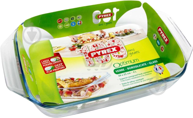 Форма для запекания Pyrex Optimum 39x25 см 409B000 - фото 2