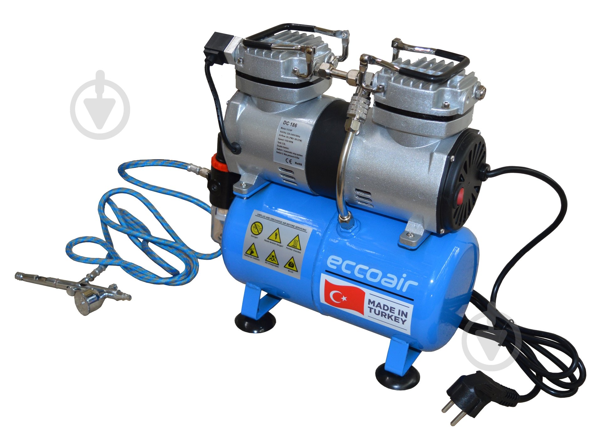 Компрессор Eccoair для аэрографии DC 186 - фото 2